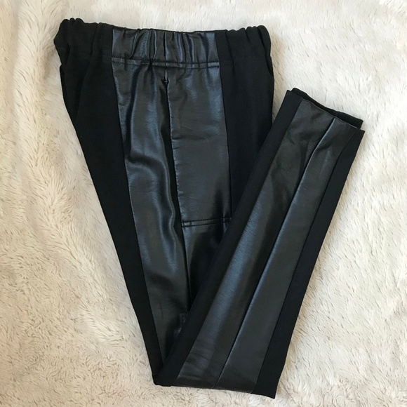 CLUB MONACO ROCHELLE FAUX LEATHER LEGGINGS - Picture 2 of 7